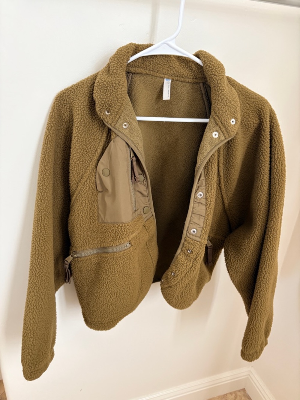 Free people movement Hit The Slopes Fleece Jacket xsmall olive